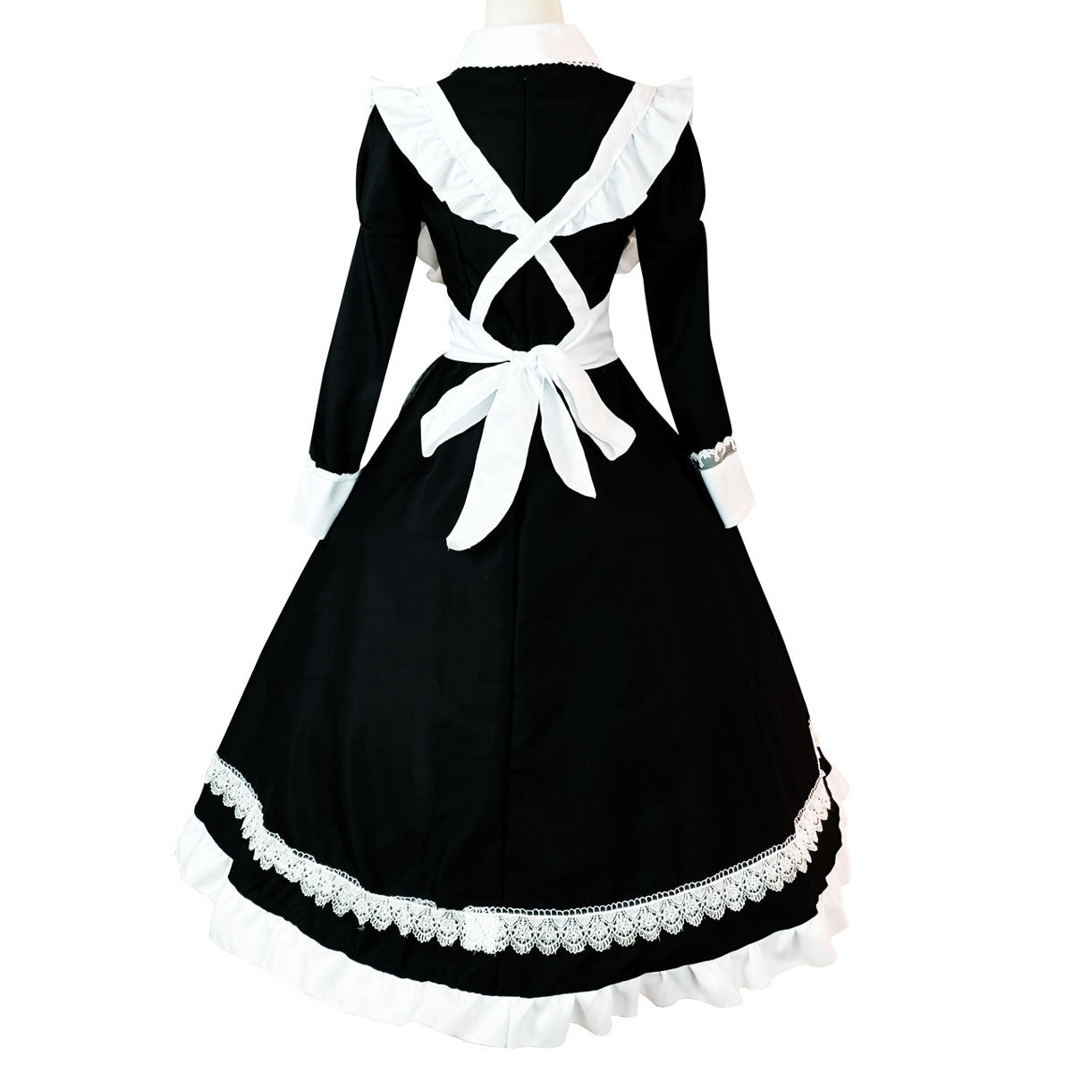 Bows Ruffles Long Sleeves Black Lolita Dress