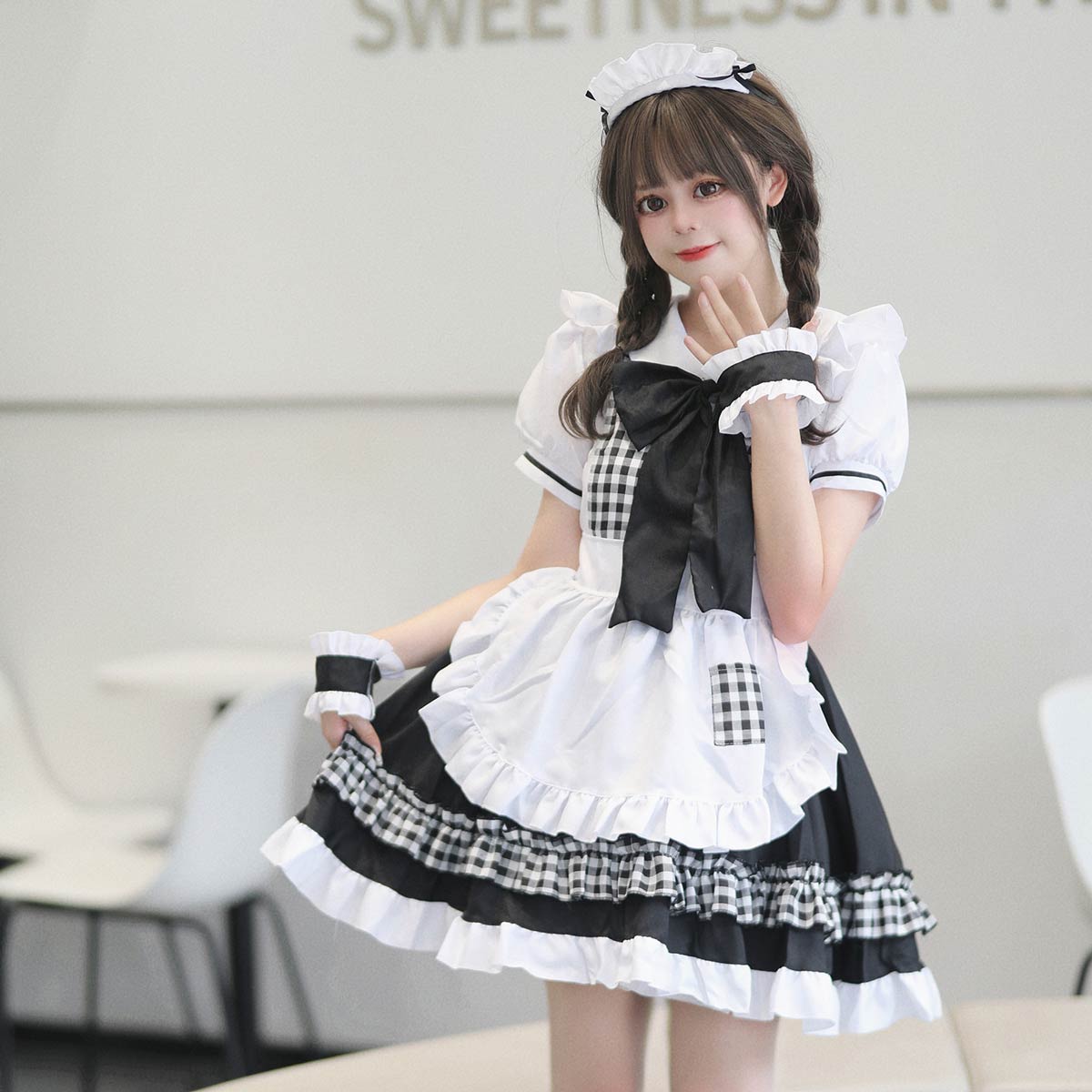 Sweet Lolita Costumes Short Sleeve Polyester Jumper Skirts