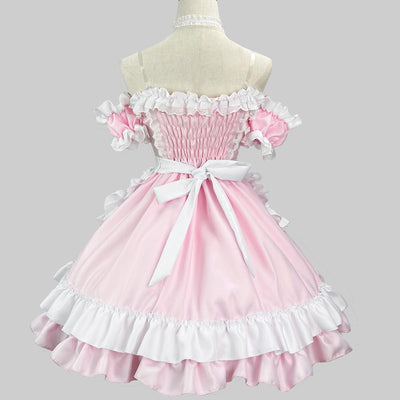 Sweet Strapless Ruffles Maid Lolita Dress