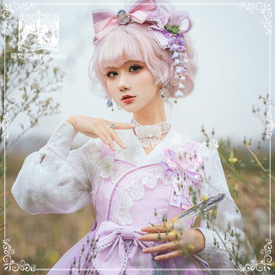 Classic Lolita JSK Dress Floral Print Kimono