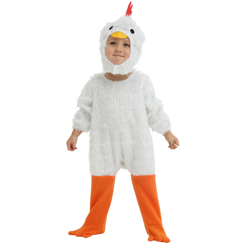 Kids Cute White Chick Costume