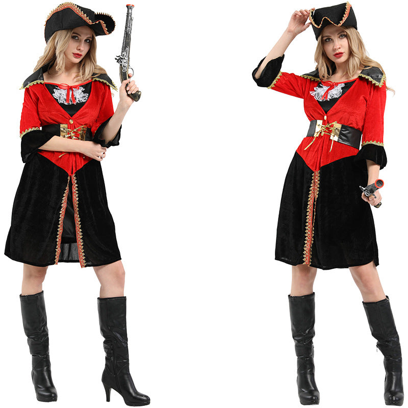 Pirate Costume Black Dress For Woman