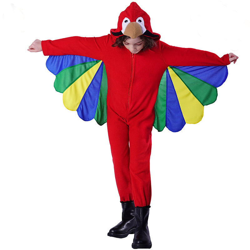 Red Parrot Wings Costume