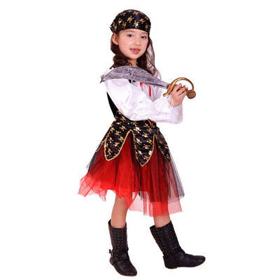 Halloween Pirate Costume Dress For Girls
