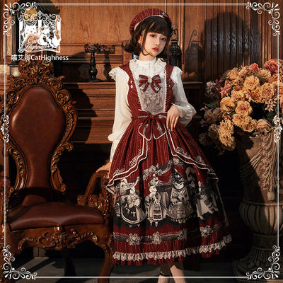 Fashionable Floral Lolita Dress With Bow