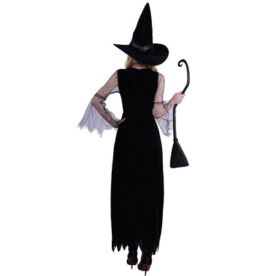 Aldult Halloween Witch Black Dress