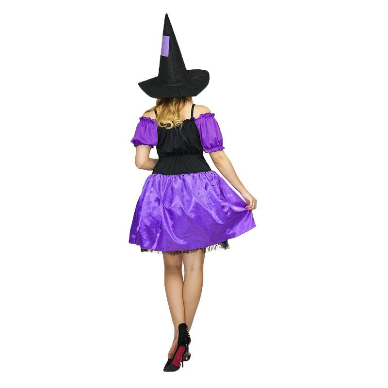 Halloween Aldult Witch Purple Dress