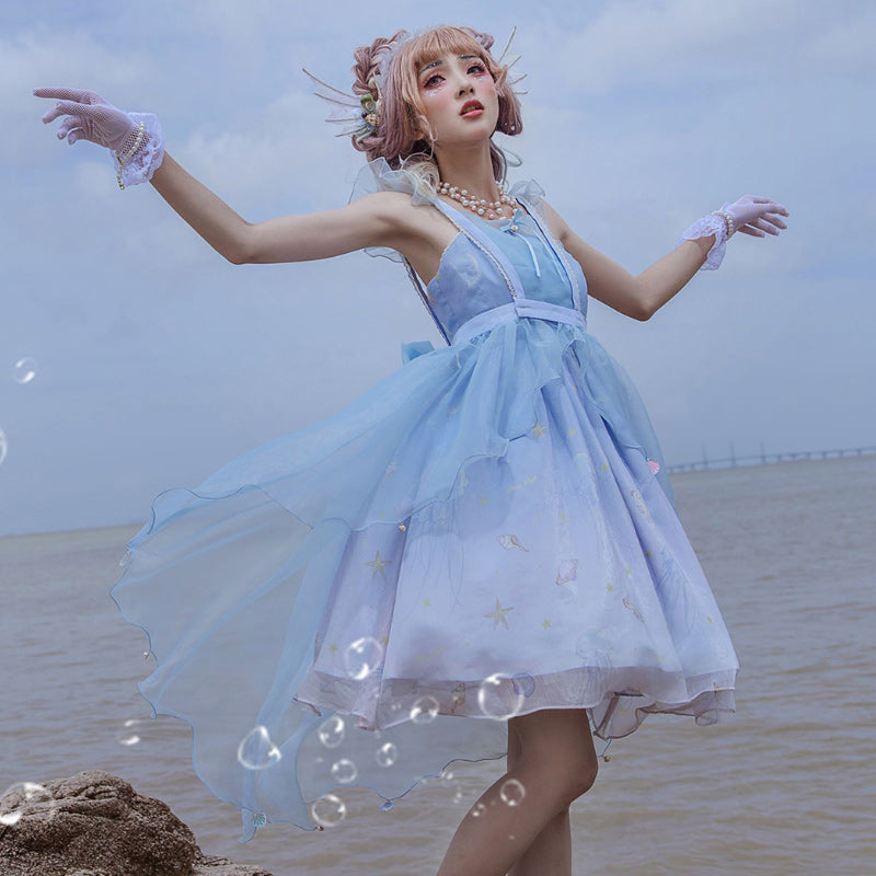 Puff Hanagasa Princess Lolita Jellyfish Summer Cool JSK dress