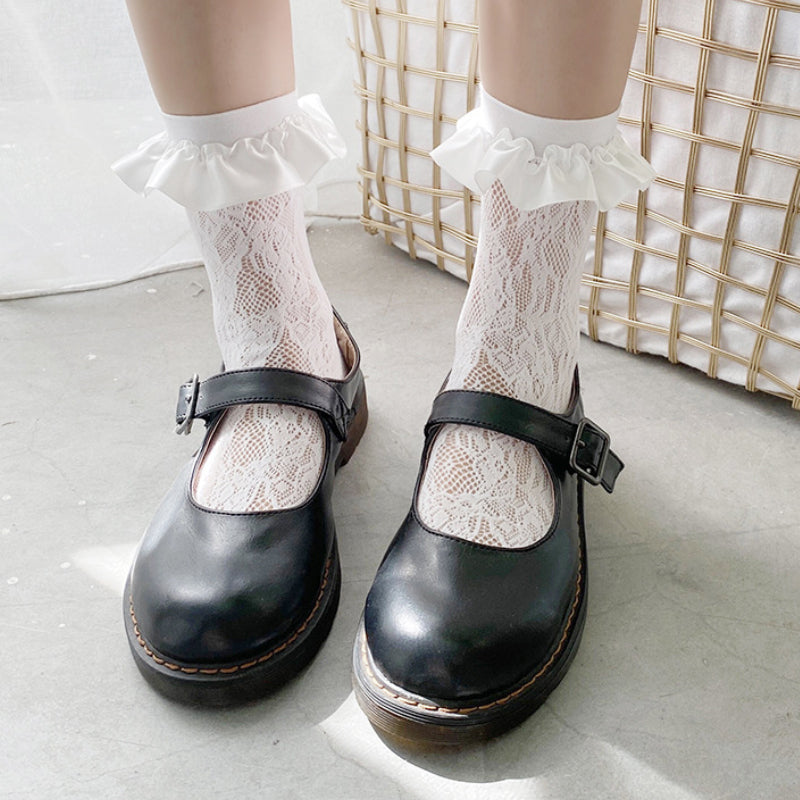 Japanese Lolita Silk Satin Cartoon Stockings