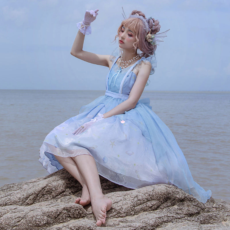 ヒツジのオリジナルシュークリーム花笠姫出来合いはロリータくらげ夏涼JSKドレス