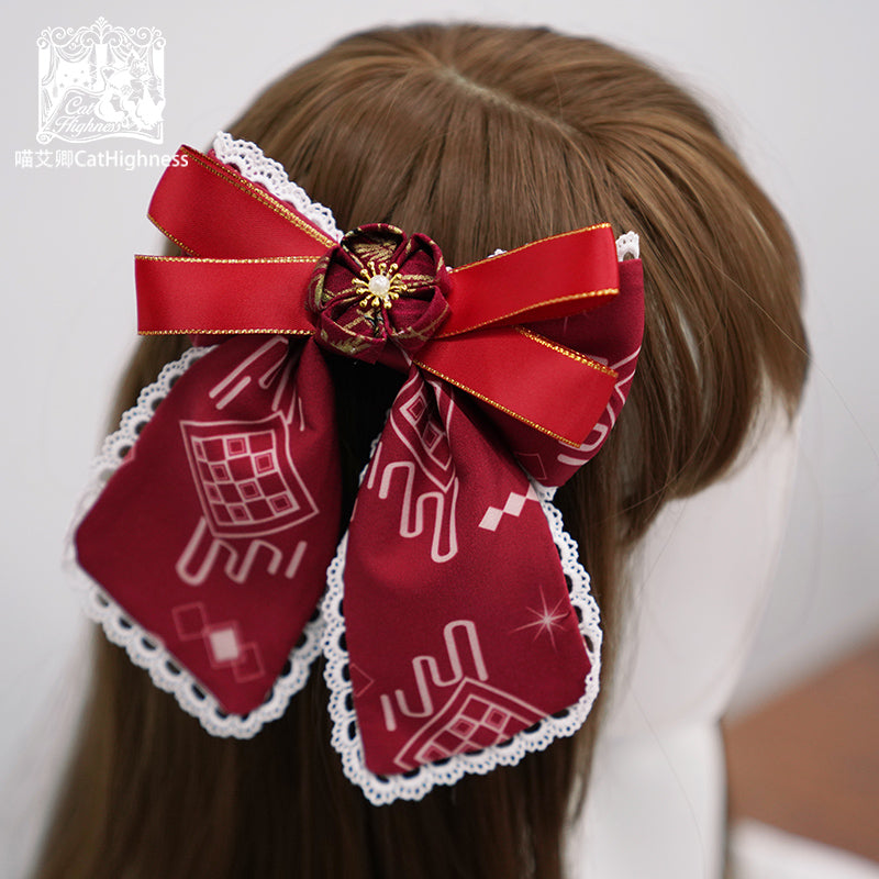 CatHighness Japan Lolita Dress Accessories Bowknot Hairpin