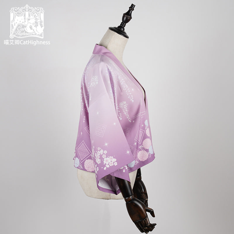 Purple Japanese Lolita Kimono Coat