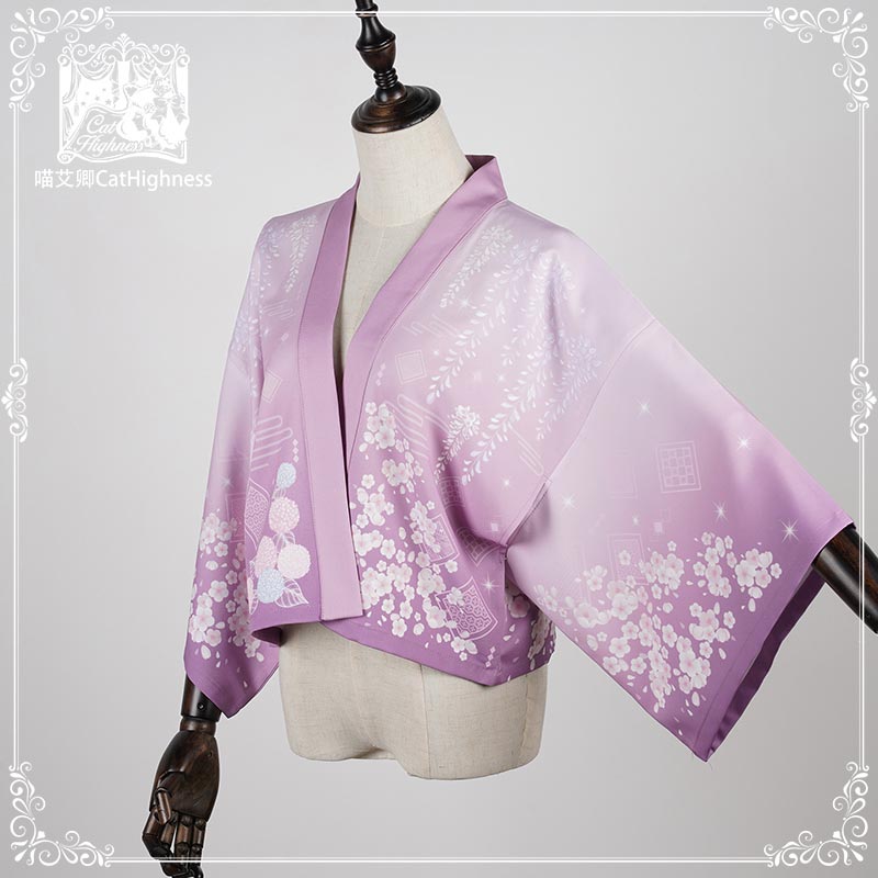 Purple Japanese Lolita Kimono Coat