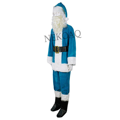 Blue Santa Suit Adult Christmas Costume