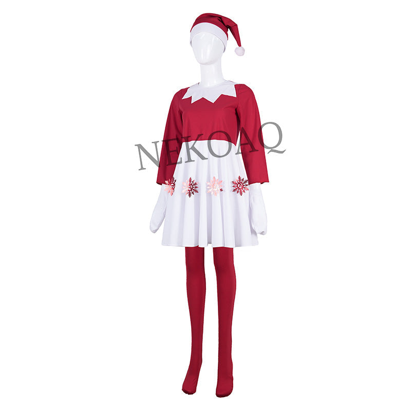 Female Adult Elf On The Shelf Costume