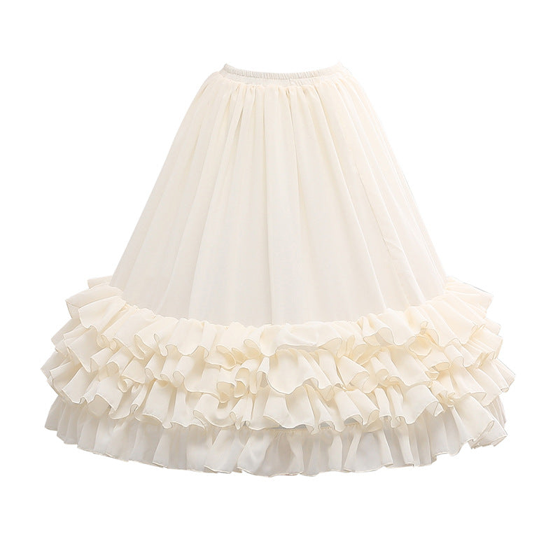 White Waist Adjustable Lolita Petticoat