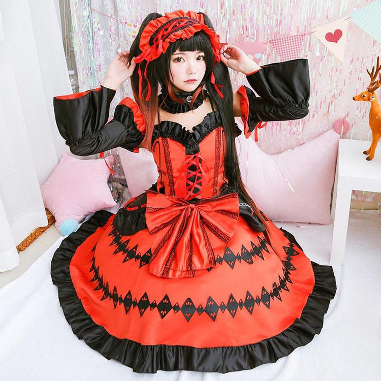 Princess Cosplay Lace Up Gothic Lolita Dress