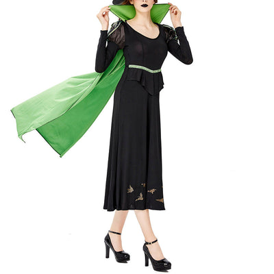 Halloween Two Piece Standing Collar Witch Costume