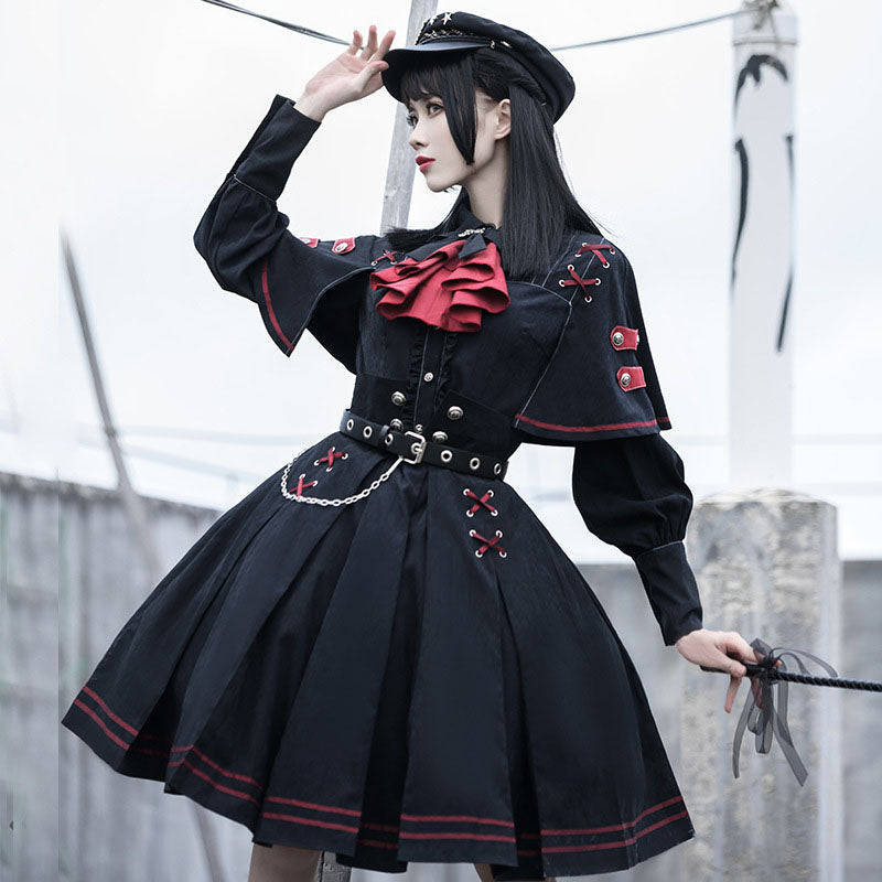 Military Style 4-Piece Set Academy Gothic Lolita Dress