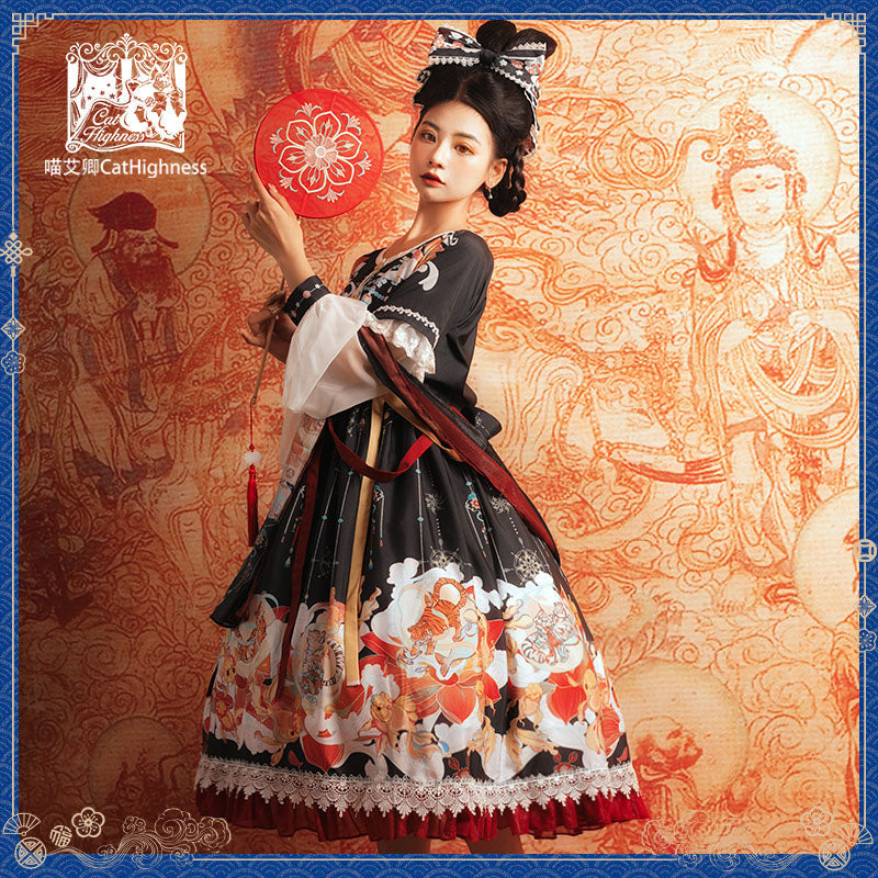 Dunhuang Original Chinese Element Clothing Chinese Lolita Suika Yurin Student Dress