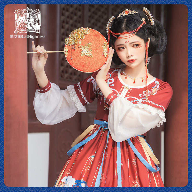 Dunhuang Original Chinese Element Clothing Chinese Lolita Suika Yurin Student Dress